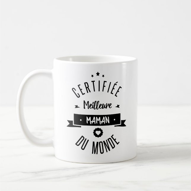 Mug Certifiée meilleure maman du monde (Gauche)