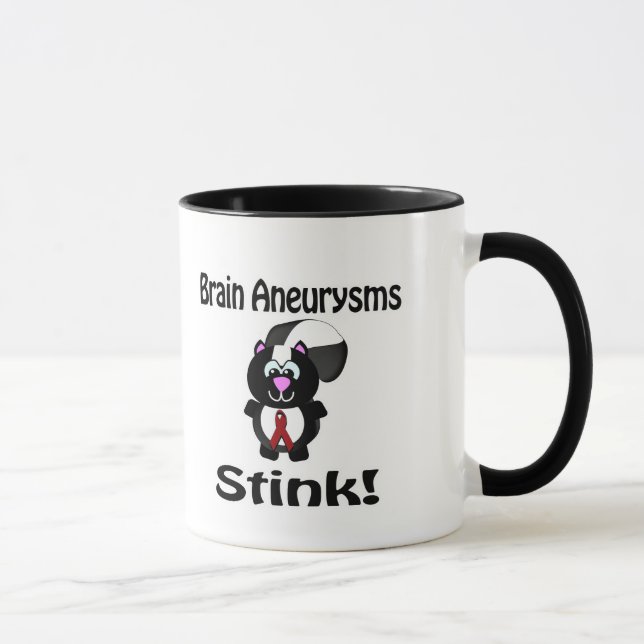 Mug Cerveau Aneurysmes puants Skunk Awareness Design (Droite)