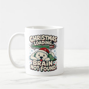 Mug Cerveau de Noël Chargement Non Trouvé Ours Drôle