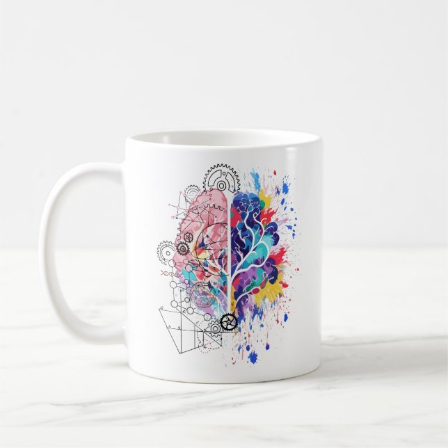 Mug Cerveau gauche contre Cerveau droit Création (Gauche)