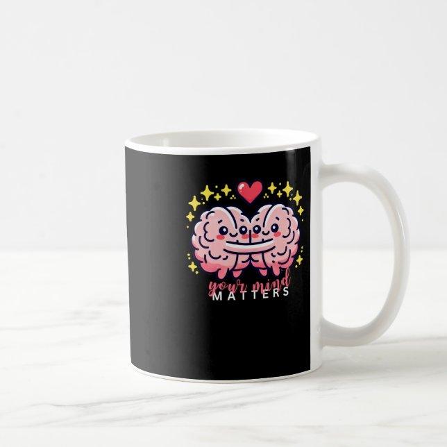 Mug Cerveau mignon Avec Sticker Coeur (Droite)