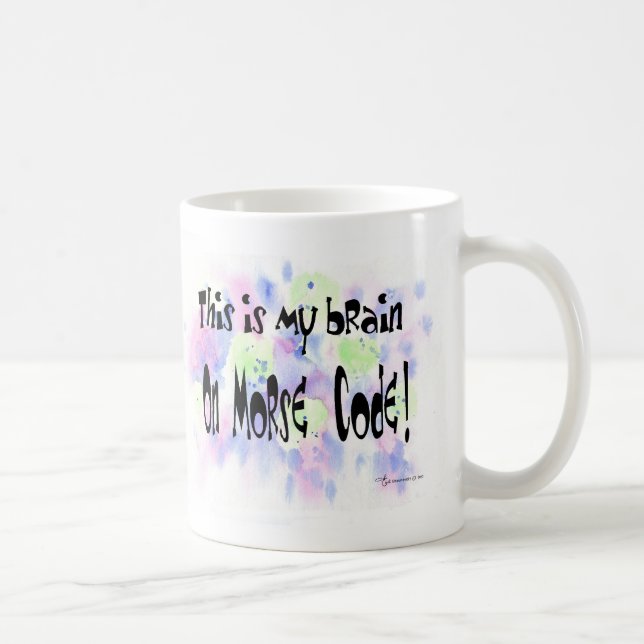 Mug Cerveau sur le code Morse (Droite)