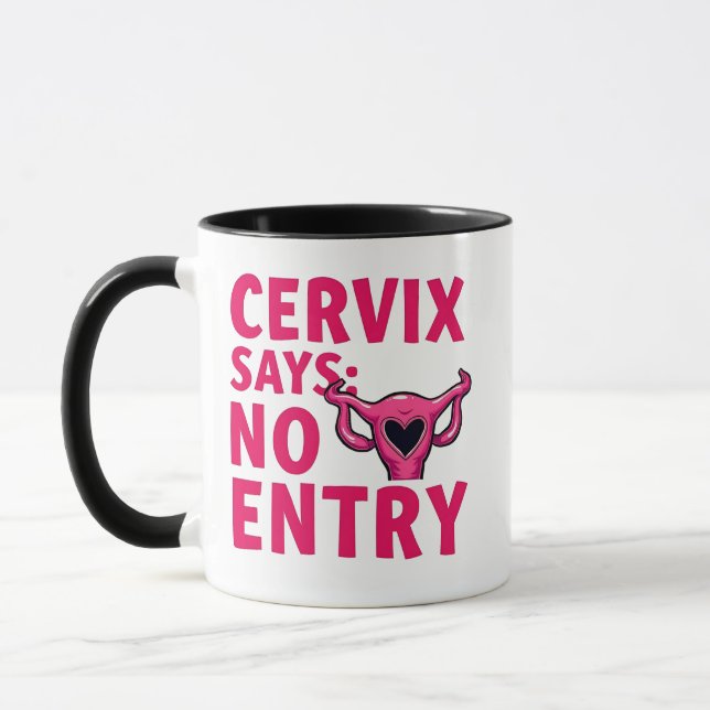 Mug Cervix dit pas entrée Womb Pro Choice Abortion (Gauche)