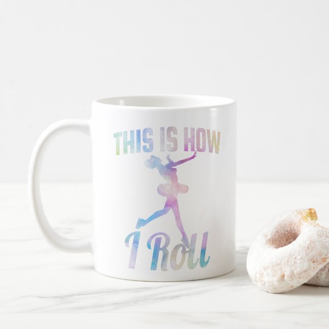 Mug C'est ainsi que je roule en patin à glace     (Avec donut)