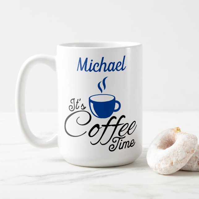 Mug C'est Café Time Blue Design (Avec donut)