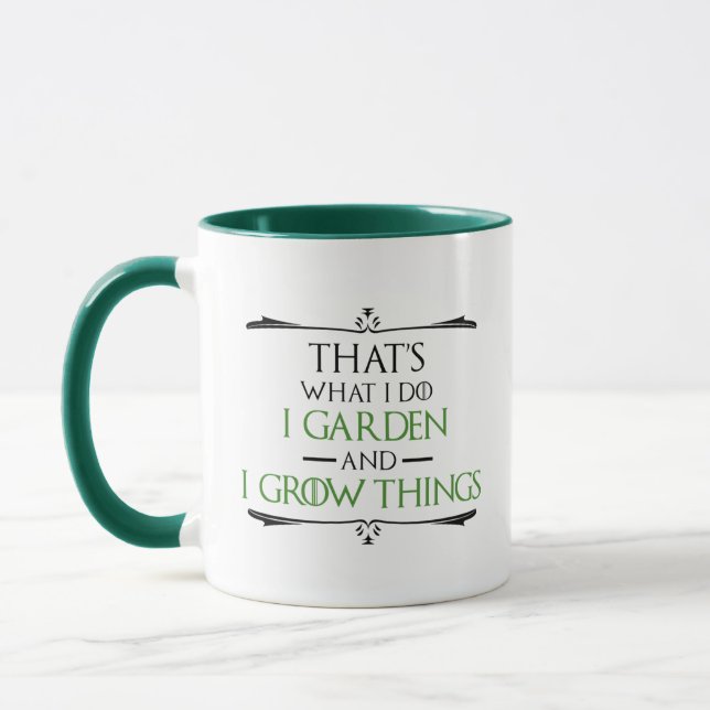 Mug C'est ce que je fais, je Garden et je développe de (Gauche)