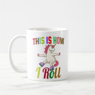 Mug C'est comme ça que je roule - Licorne en patins à