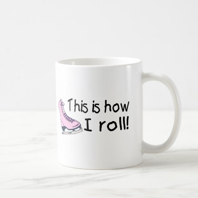 Mug C'est comment je roule le patin de glace rose (Droite)