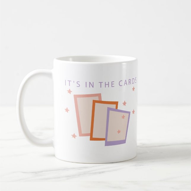 Mug C'est dans les cartes café Tarot illustré (Gauche)