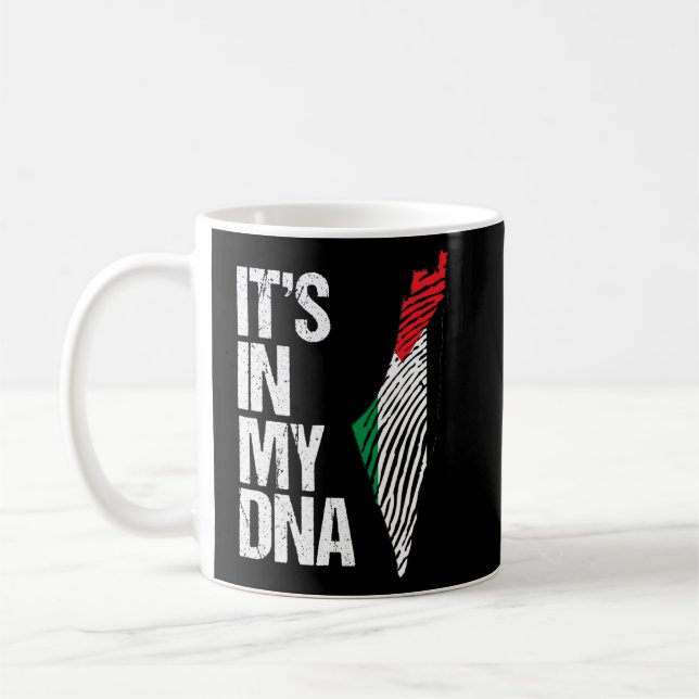Mug C'Est Dans Mon Adna Drapeau Palestinien Et Carte (Gauche)