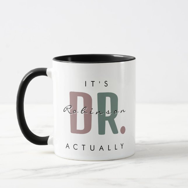Mug C'est Dr. [Nom personnalisé] En fait (Gauche)