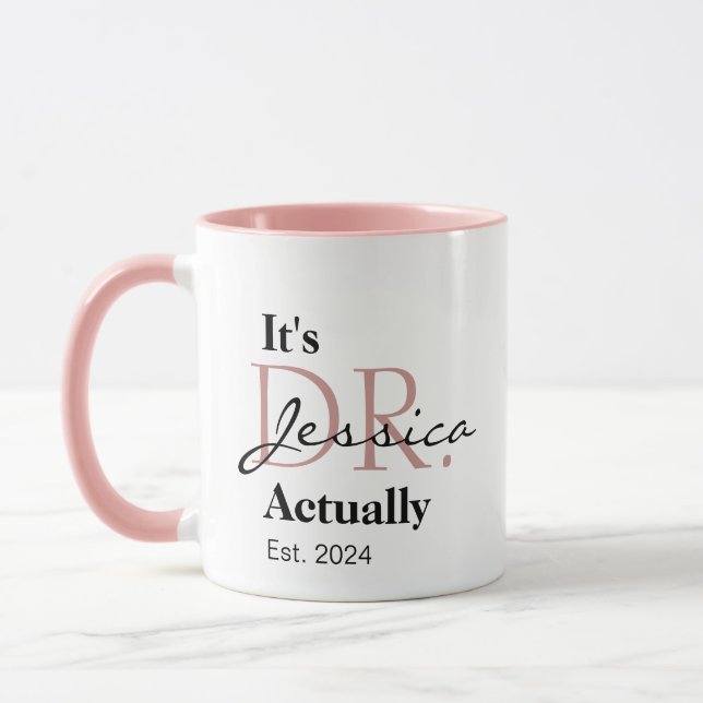 Mug C'est Dr. [Nom Personnalisé] En Fait Est. Année (Gauche)