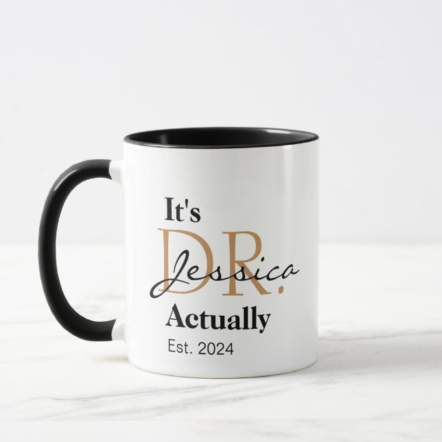 Mug C'est Dr. [Nom Personnalisé] En Fait Est. Année (Gauche)