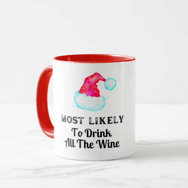 Mug C'Est Drôle De Boire Tout Le Vin (Devant gauche)