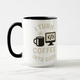 Mug C'est drôle de transformer le café en code