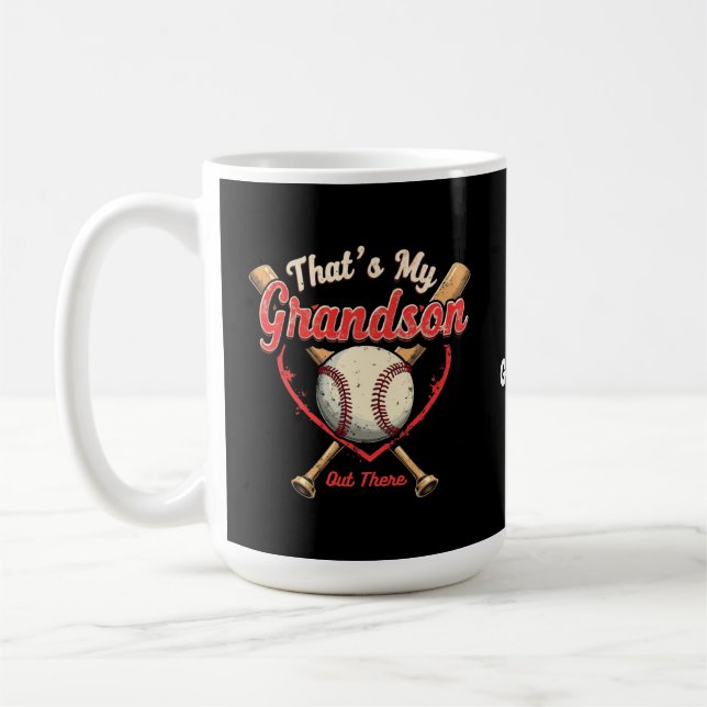 Mug C'Est Drôle Pour Mon Petit-Fils Là-Bas De Baseball (Gauche)
