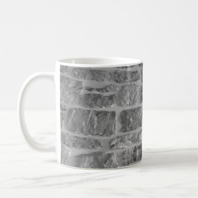 Mug C'est horizontal pierre rugueux mur motif arrière (Gauche)