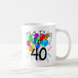 Mug C'est juste que j'ai 40 ans - anniversaire
