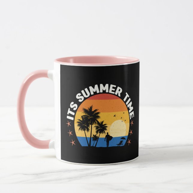 Mug C'est la conception de coucher de soleil tropical  (Gauche)