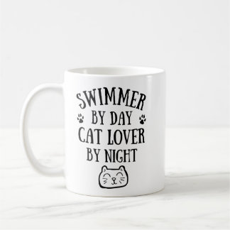 Mug C'est la fête. Cat lover by night.
