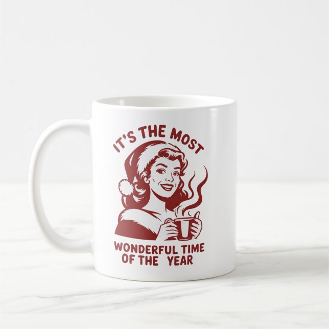 Mug C'est la période la plus merveilleuse avec un Noël (Gauche)