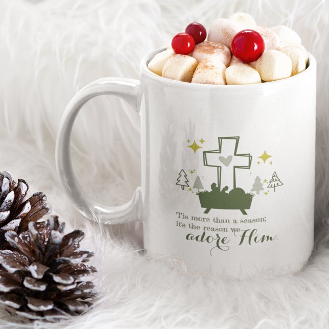Mug C'EST LA RAISON Christian Nativité 11oz Noël (Créateur téléchargé)