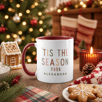 Mug C'est la Saison Boho Noël Nom Personnalisé