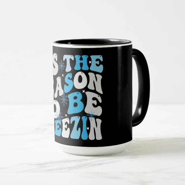 Mug C'est la saison d'avoir froid, Hiver cosy (Devant droit)