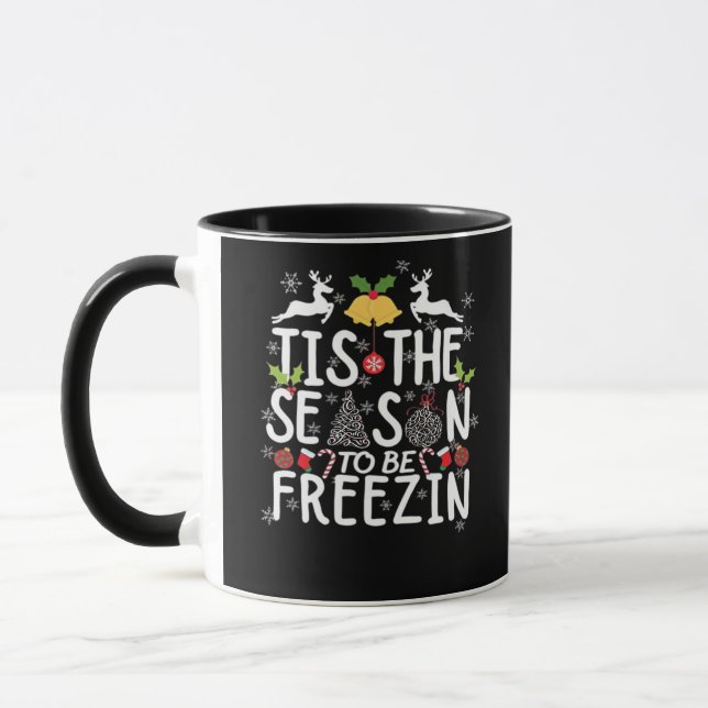 Mug C'est la saison de se geler Minimal Clean (Gauche)