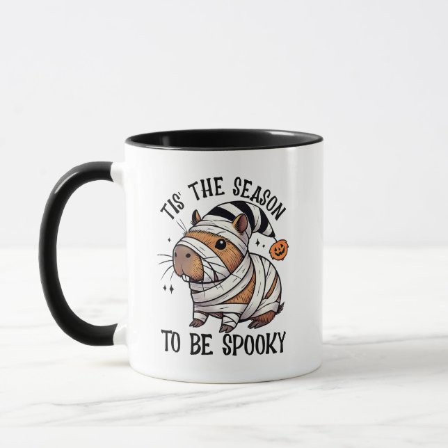 Mug C'Est La Saison D'Être Éffrayant Capybara Hallowee (Gauche)