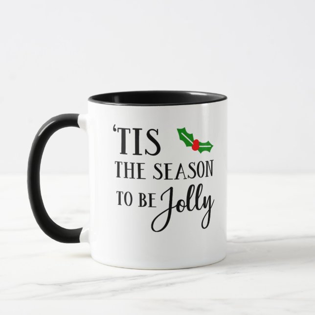 Mug C'est la saison d'être le gui de Noël (Gauche)