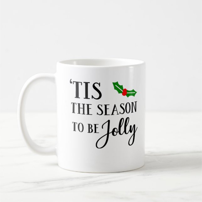 Mug C'est la saison d'être le gui de Noël (Gauche)