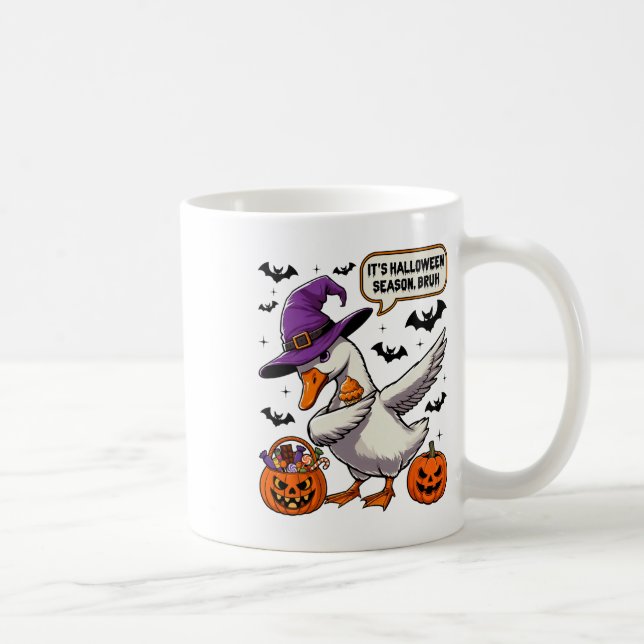 Mug C'est la saison d'Halloween Bruh Funny Goose Costu (Droite)