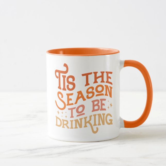 Mug C'est la saison pour boire Drôle Conception de vac (Droite)
