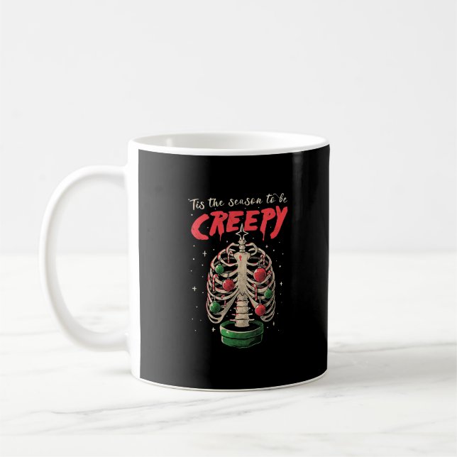 Mug C'Est La Saison Pour Déplaisant Squelette Arbre (Gauche)
