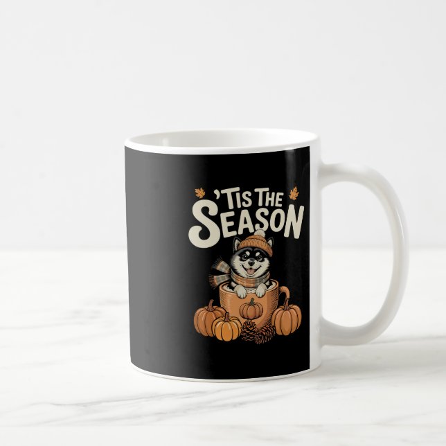 Mug C'est la saison Shi Inu Café d'automne Citrouille  (Droite)