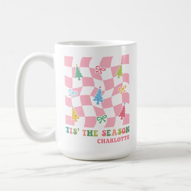 Mug C'Est La Saison Super Pink Coquette Nom De Noël (Gauche)