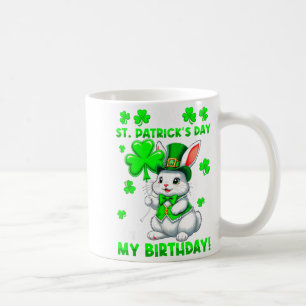 Mug C'est la st. patrick mon anniversaire lapin shamro