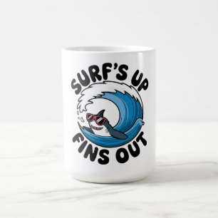 Mug C'est la vague, les ailerons dehors - Design de su
