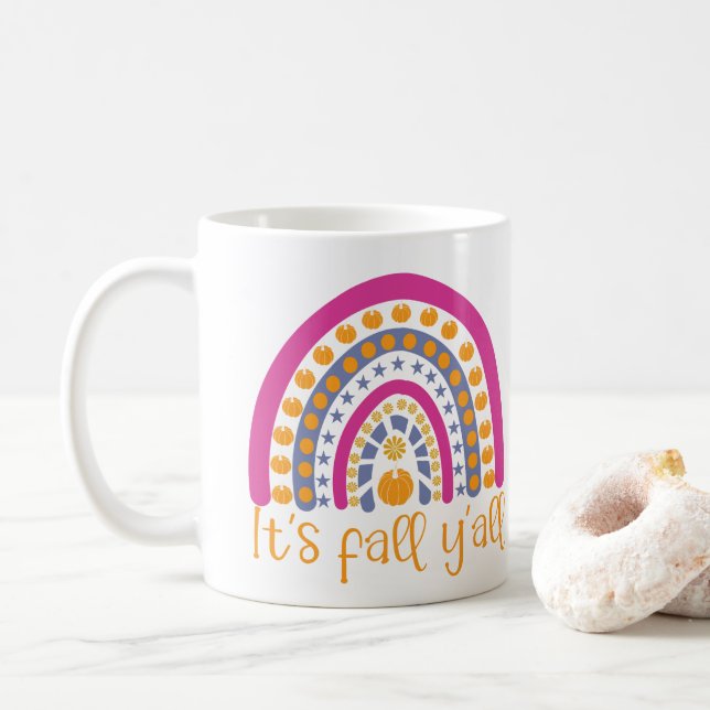 Mug C'est l'arc-en-ciel citrouille de automne (Avec donut)