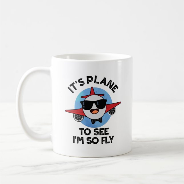 Mug C'est l'avion pour voir que je suis si Fly Funny A (Gauche)