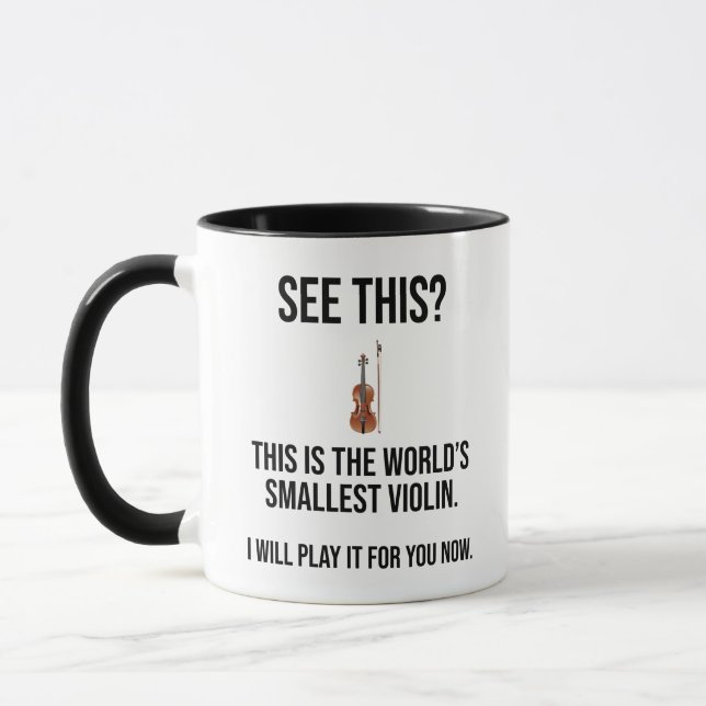 Mug C'est le plus petit violon sarcastique du monde (Gauche)