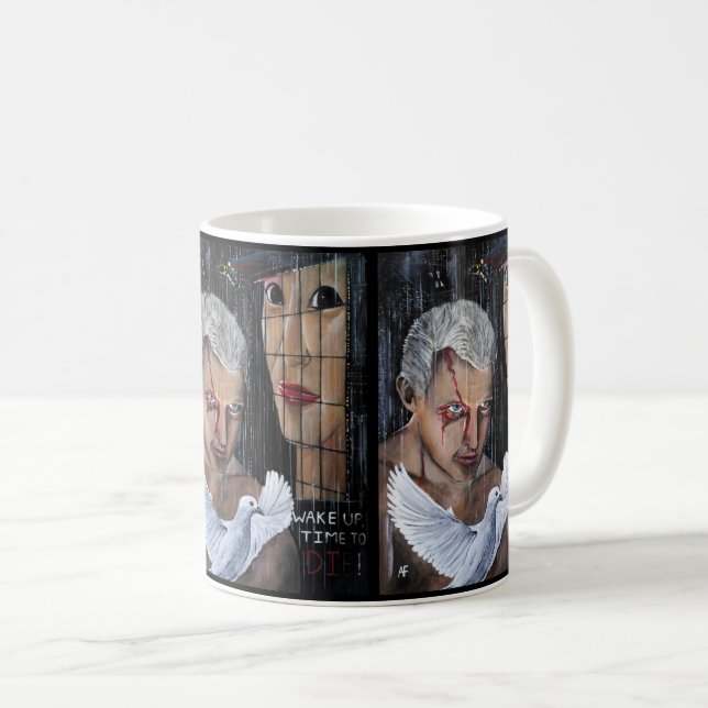 Mug C'est l'heure de mourir ! Peinture d'Alfred Fox (Devant droit)