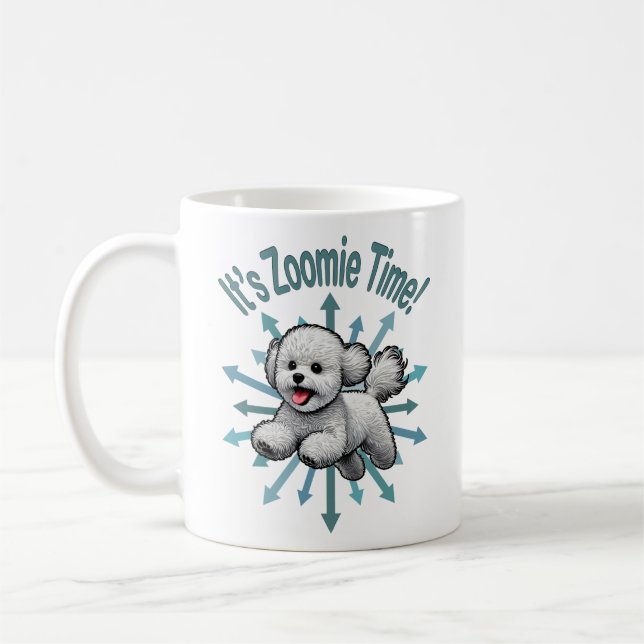 Mug C'est l'heure de Zoomie Bichon Frise (Gauche)