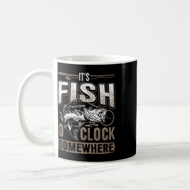 Mug C'est l'heure du poisson quelque part - Pêche drôl (Gauche)