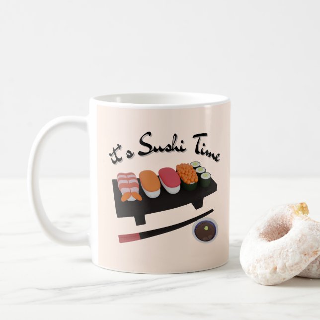 Mug C'est l'heure du sushi, Sushi (Avec donut)
