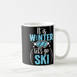 Mug C'est l'hiver, allons skier, skieur