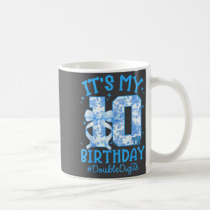 Mug C'est mon 10e anniversaire fille bleu coquette noe