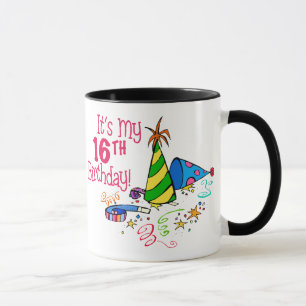Mug C'est mon 16ème anniversaire (les casquettes de