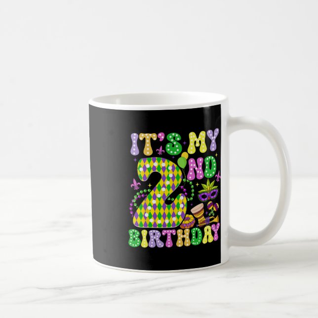 Mug C'est mon 2e anniversaire Mardi Gras Party Enfants (Droite)